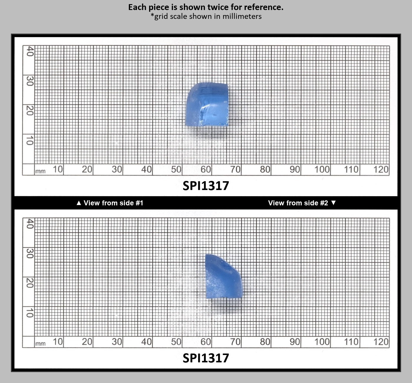 Aquamarine Light Blue #104 Lab Created Spinel Faceting Rough for Gem Cutting - Various Sizes : SPI1317