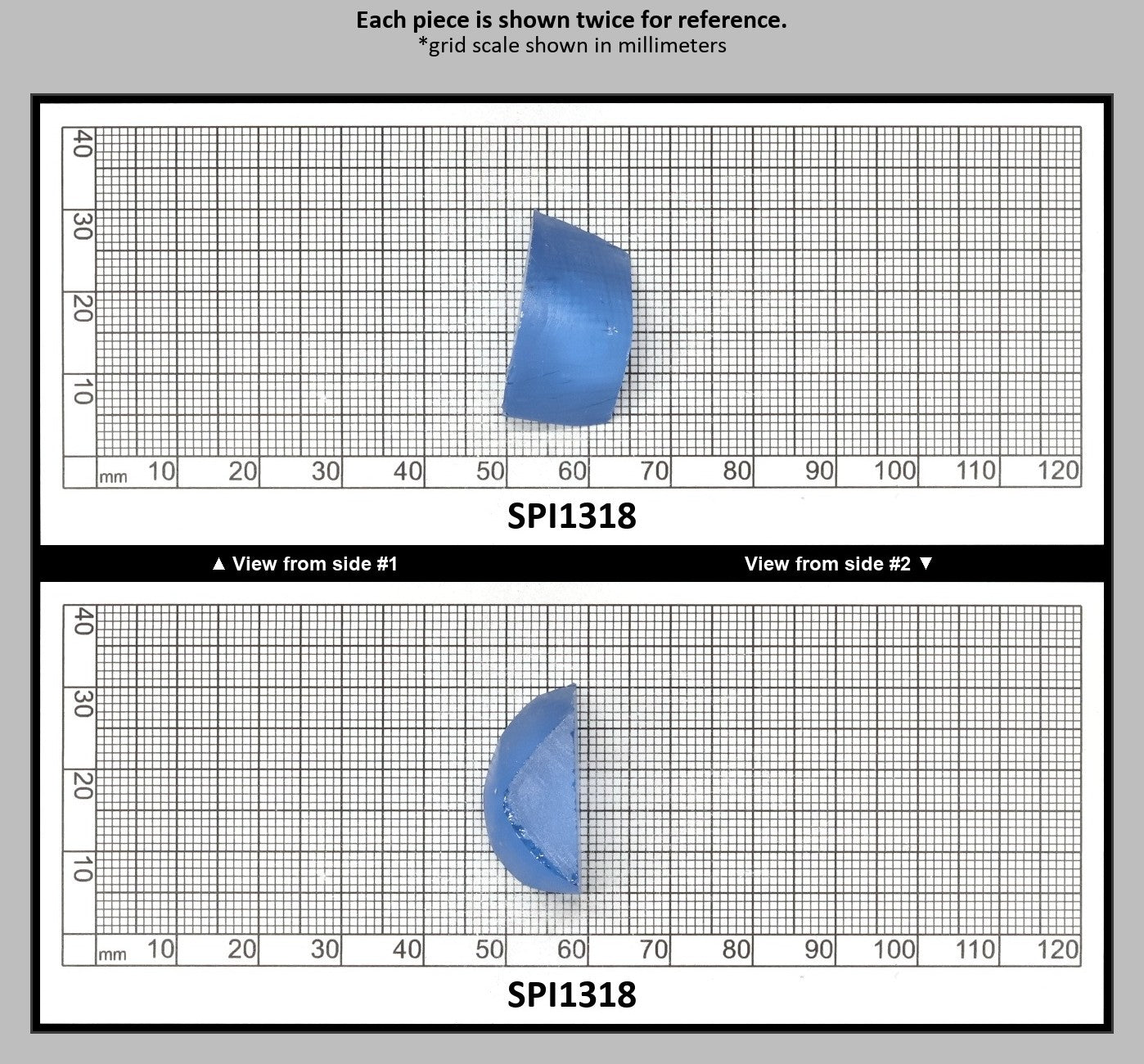 Aquamarine Light Blue #104 Lab Created Spinel Faceting Rough for Gem Cutting - Various Sizes : SPI1318