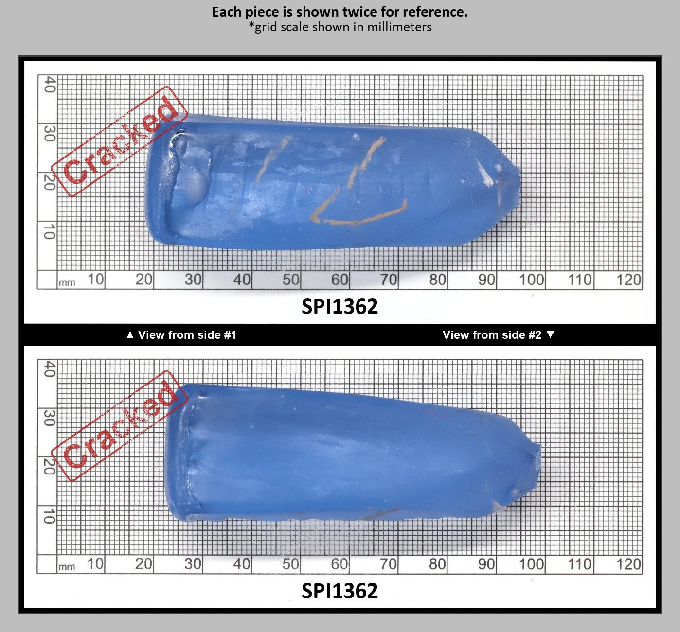 Aquamarine Blue #105 Lab Created Spinel Faceting Rough for Gem Cutting - Various Sizes : SPI1362