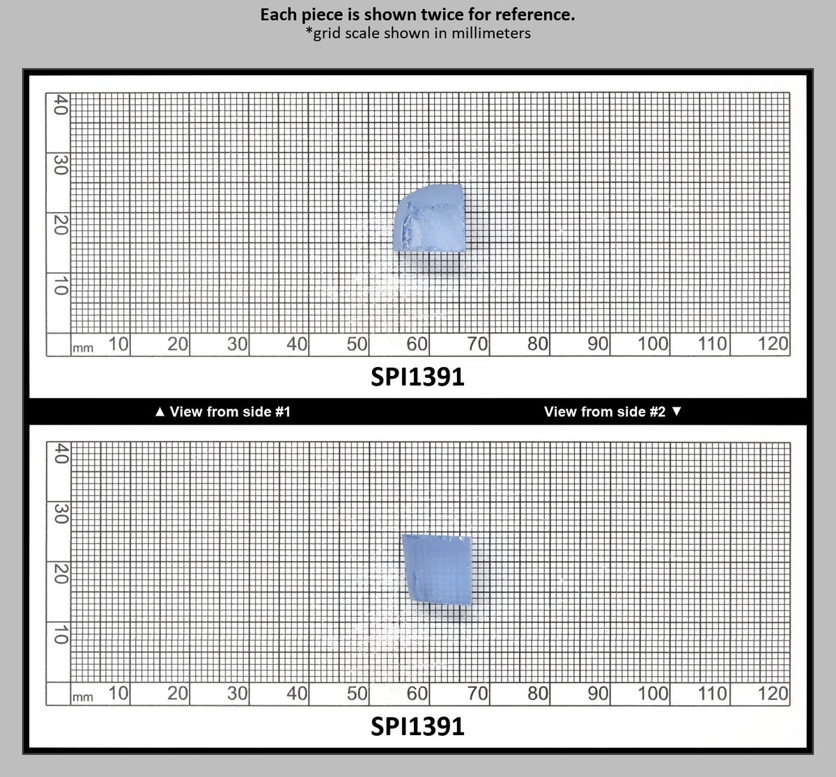 Aquamarine Blue #105 Lab Created Spinel Faceting Rough for Gem Cutting - Various Sizes : SPI1391