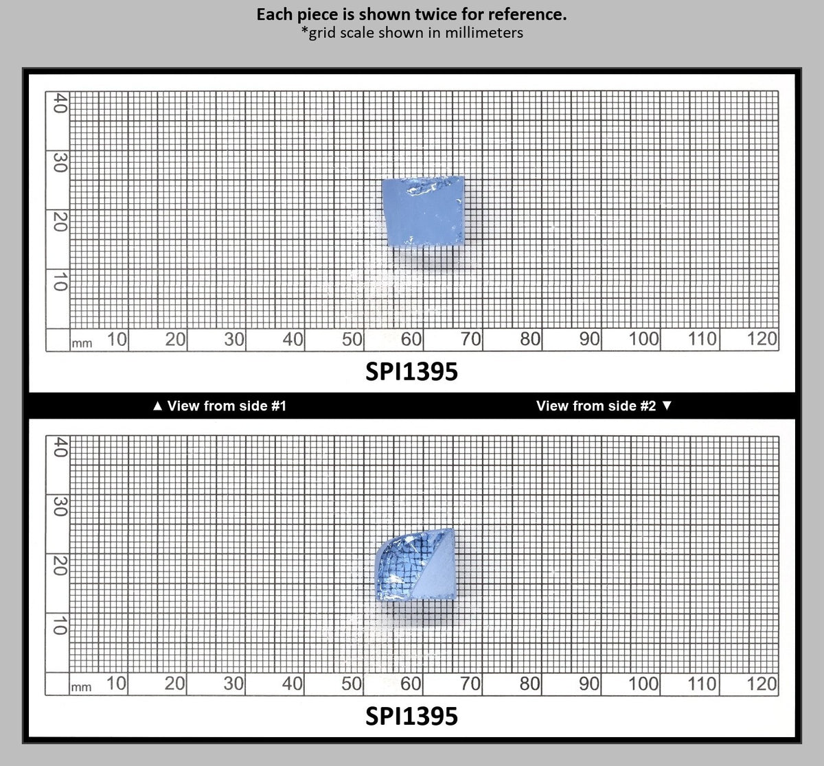Aquamarine Blue #105 Lab Created Spinel Faceting Rough for Gem Cutting - Various Sizes : SPI1395