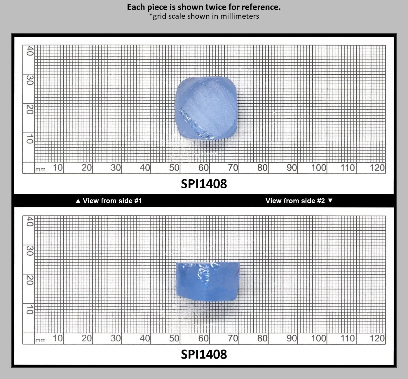 Aquamarine Blue #105 Lab Created Spinel Faceting Rough for Gem Cutting - Various Sizes : SPI1408