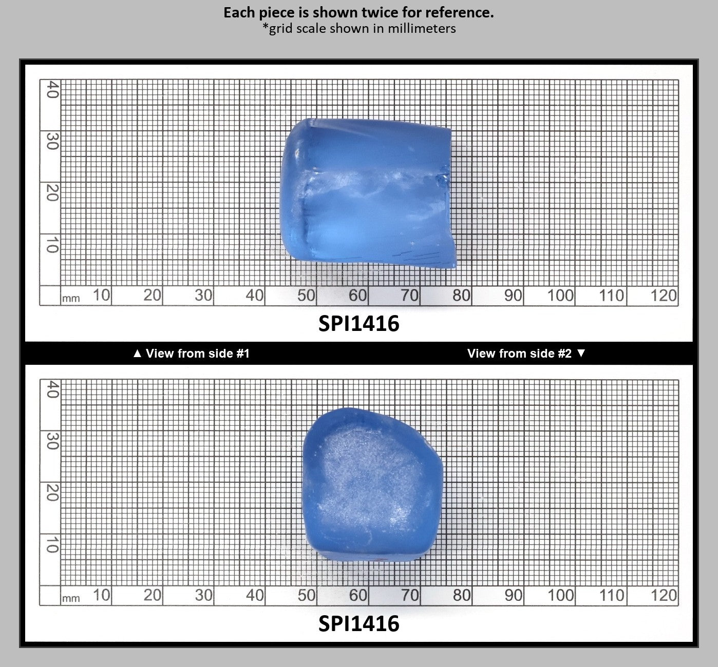 Aquamarine Blue #105 Lab Created Spinel Faceting Rough for Gem Cutting - Various Sizes : SPI1416