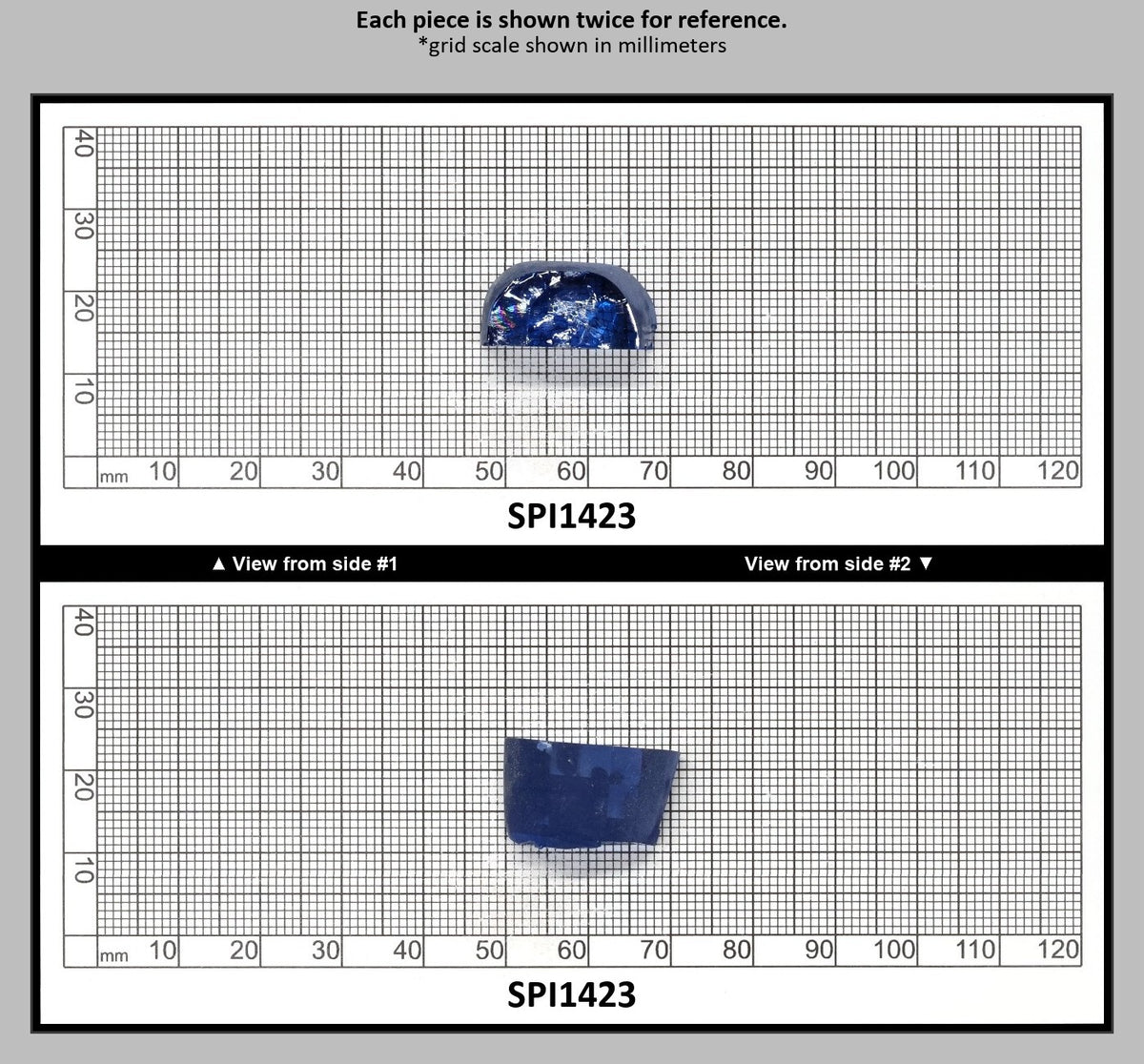 Dark Blue #119 Lab Created Spinel Faceting Rough for Gem Cutting - Various Sizes : SPI1423