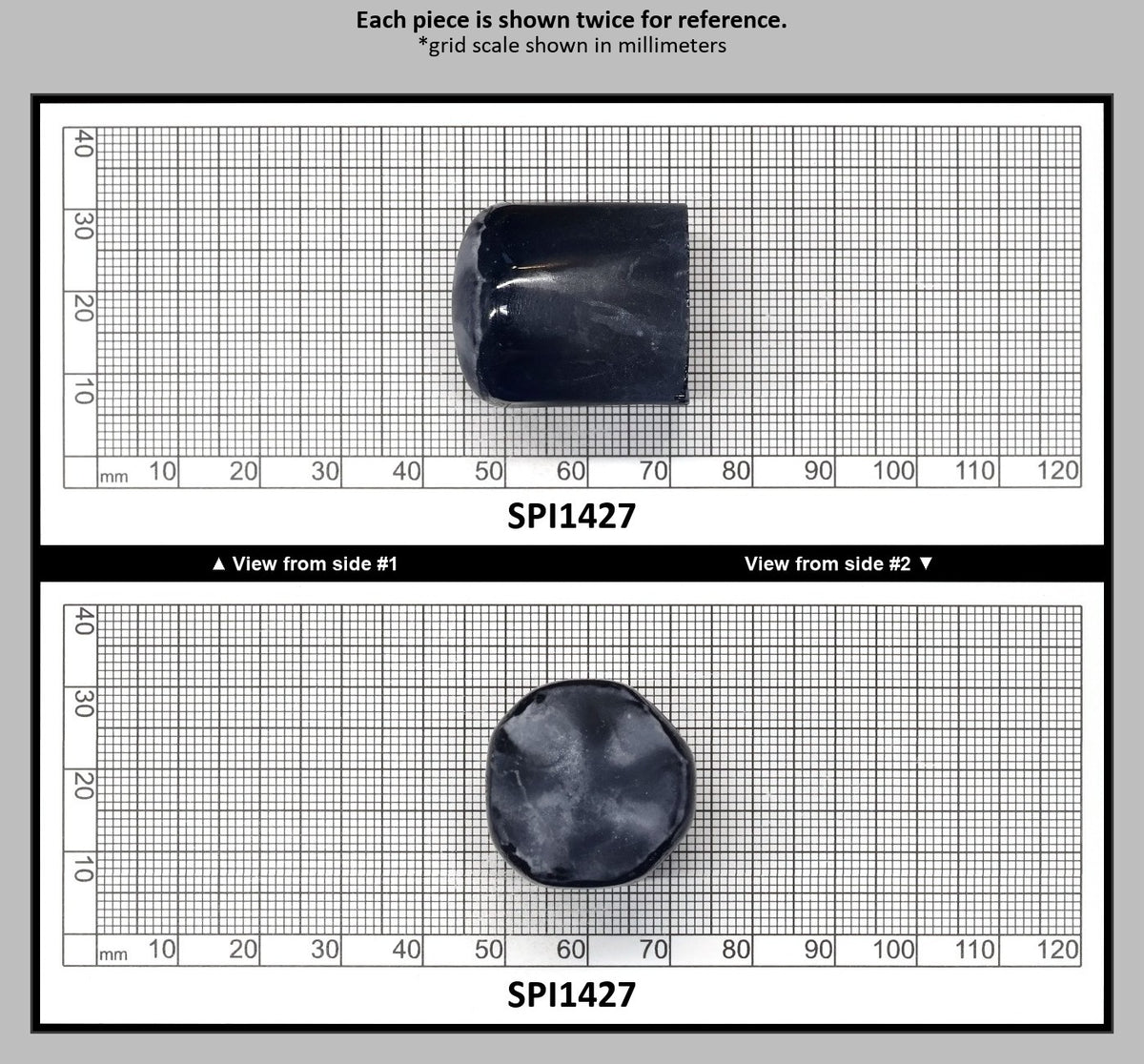 Dark Blue #119 Lab Created Spinel Faceting Rough for Gem Cutting - Various Sizes : SPI1427