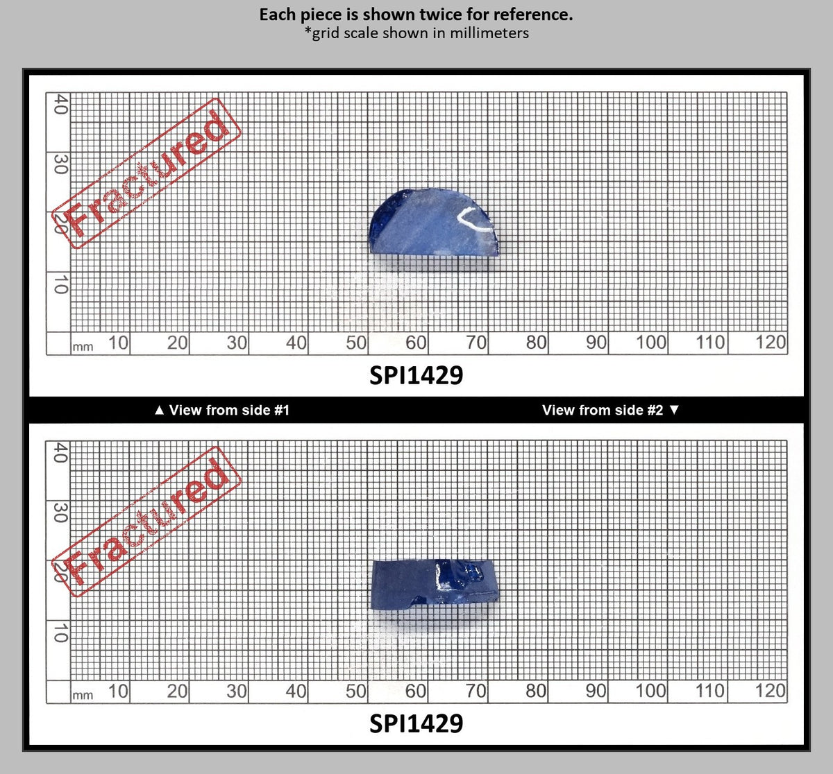 Dark Blue #119 Lab Created Spinel Faceting Rough for Gem Cutting - Various Sizes : SPI1429