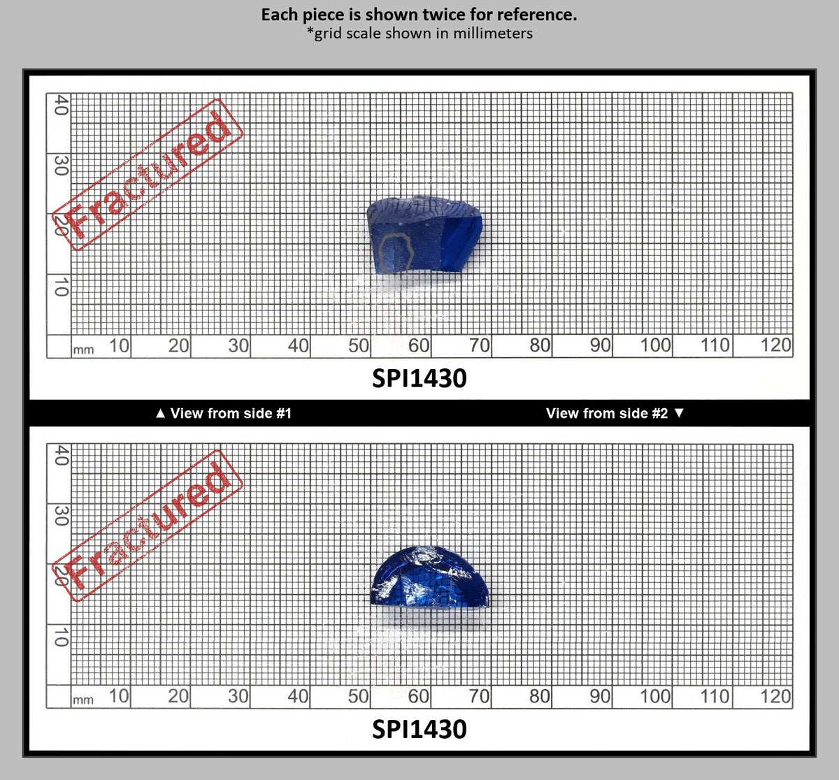 Dark Blue #119 Lab Created Spinel Faceting Rough for Gem Cutting - Various Sizes : SPI1430