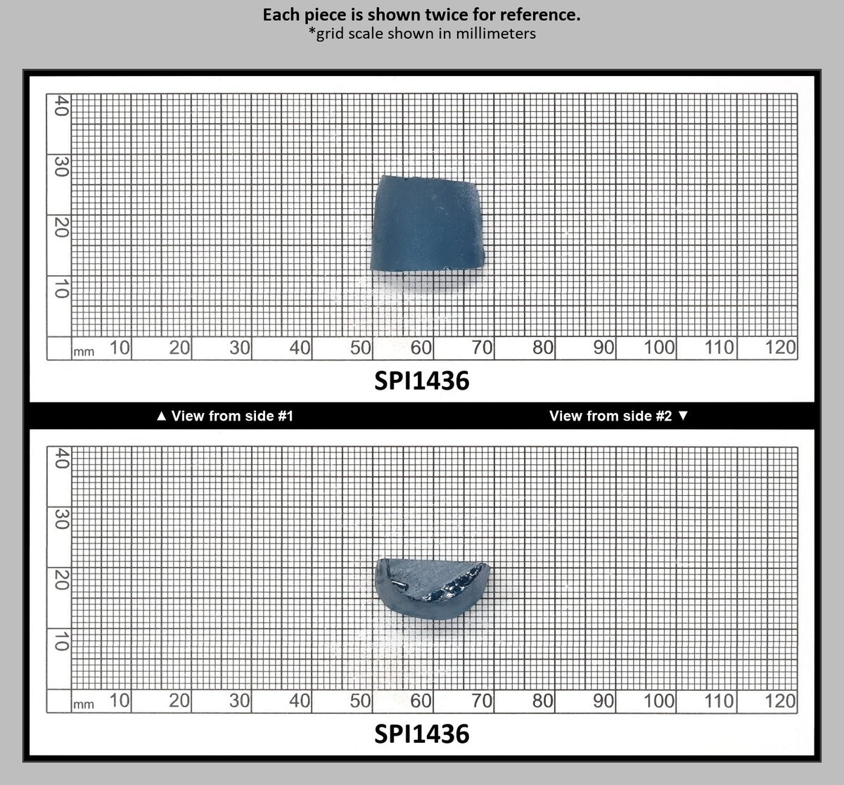Aquamarine Medium Blue #106 Lab Created Spinel Faceting Rough for Gem Cutting - Various Sizes : SPI1436