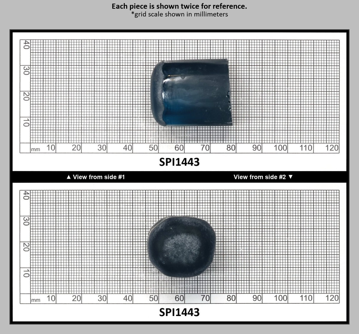 Aquamarine Medium Blue #106 Lab Created Spinel Faceting Rough for Gem Cutting - Various Sizes : SPI1443