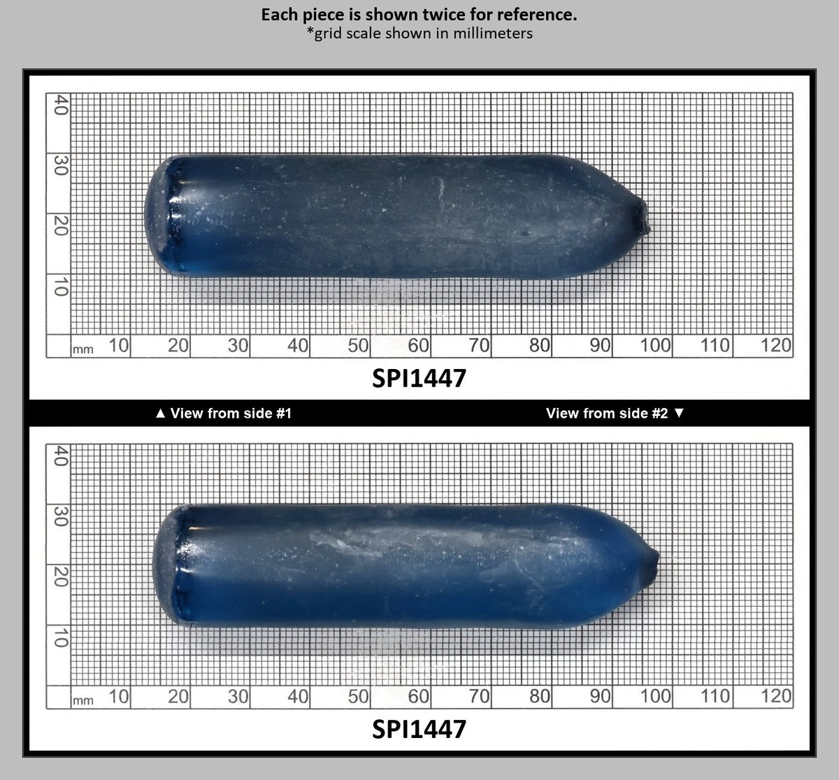 Aquamarine Dark Blue #108-BIS-Djeva Lab Created Spinel Faceting Rough for Gem Cutting - Various Sizes : SPI1447
