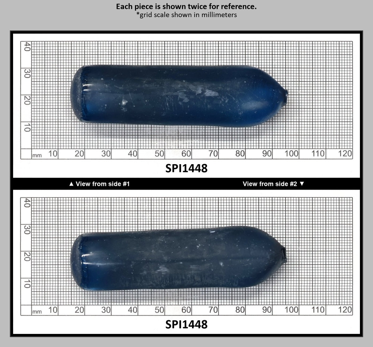 Aquamarine Dark Blue #108-BIS-Djeva Lab Created Spinel Faceting Rough for Gem Cutting - Various Sizes : SPI1448