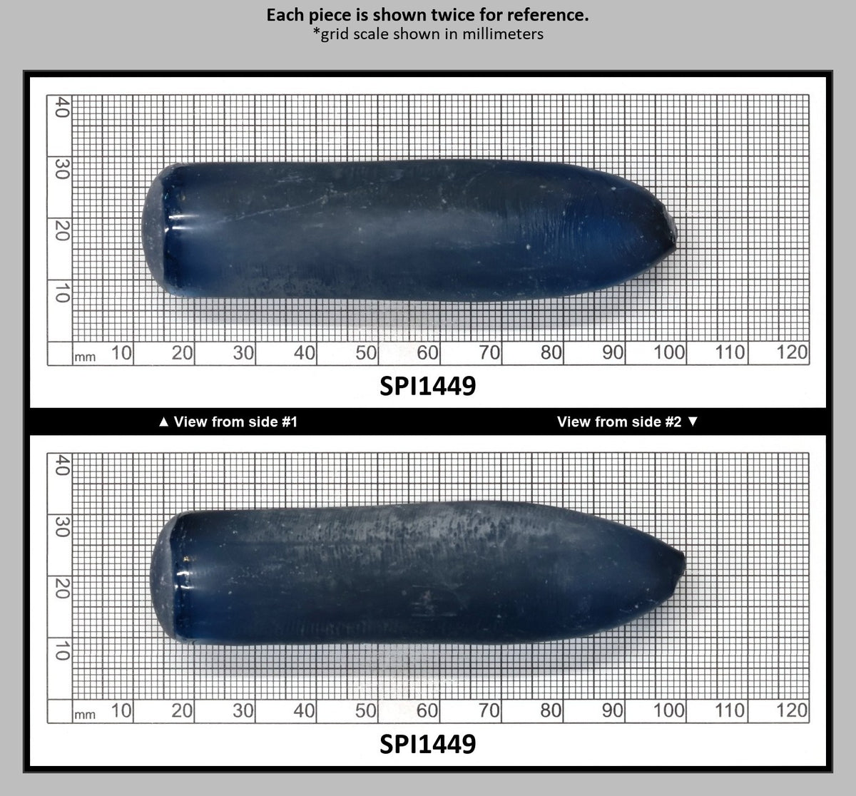 Aquamarine Dark Blue #108-BIS-Djeva Lab Created Spinel Faceting Rough for Gem Cutting - Various Sizes : SPI1449
