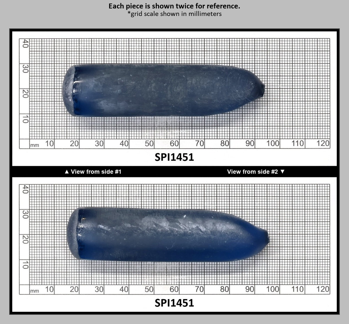 Dark Blue Aquamarine #118-Djeva Lab Created Spinel Faceting Rough for Gem Cutting - Various Sizes : SPI1451
