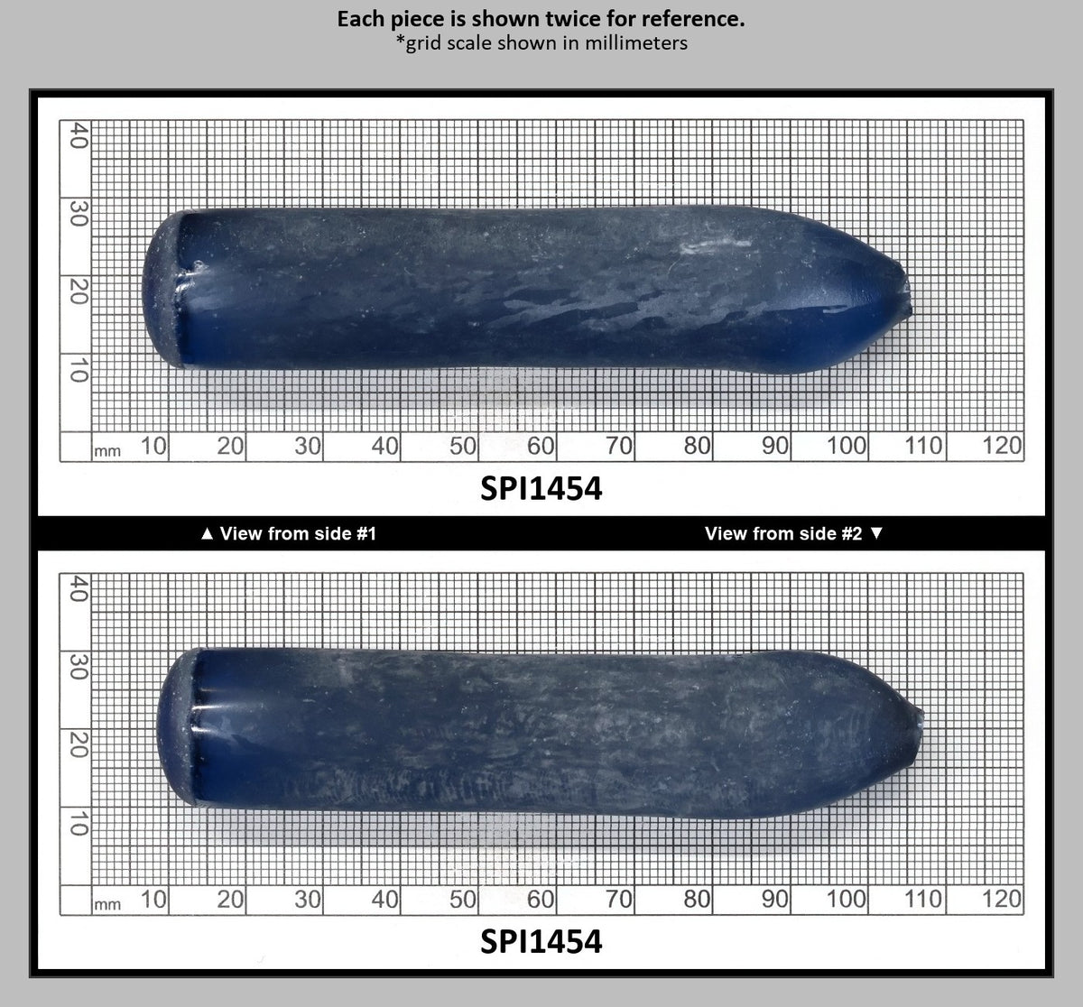 Dark Blue Aquamarine #118-Djeva Lab Created Spinel Faceting Rough for Gem Cutting - Various Sizes : SPI1454