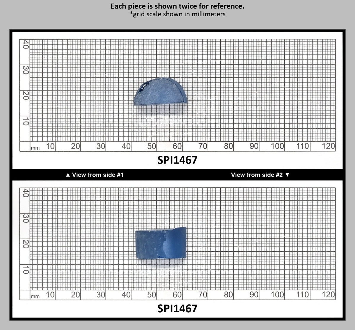 Dark Blue Aquamarine #118-Djeva Lab Created Spinel Faceting Rough for Gem Cutting - Various Sizes : SPI1467