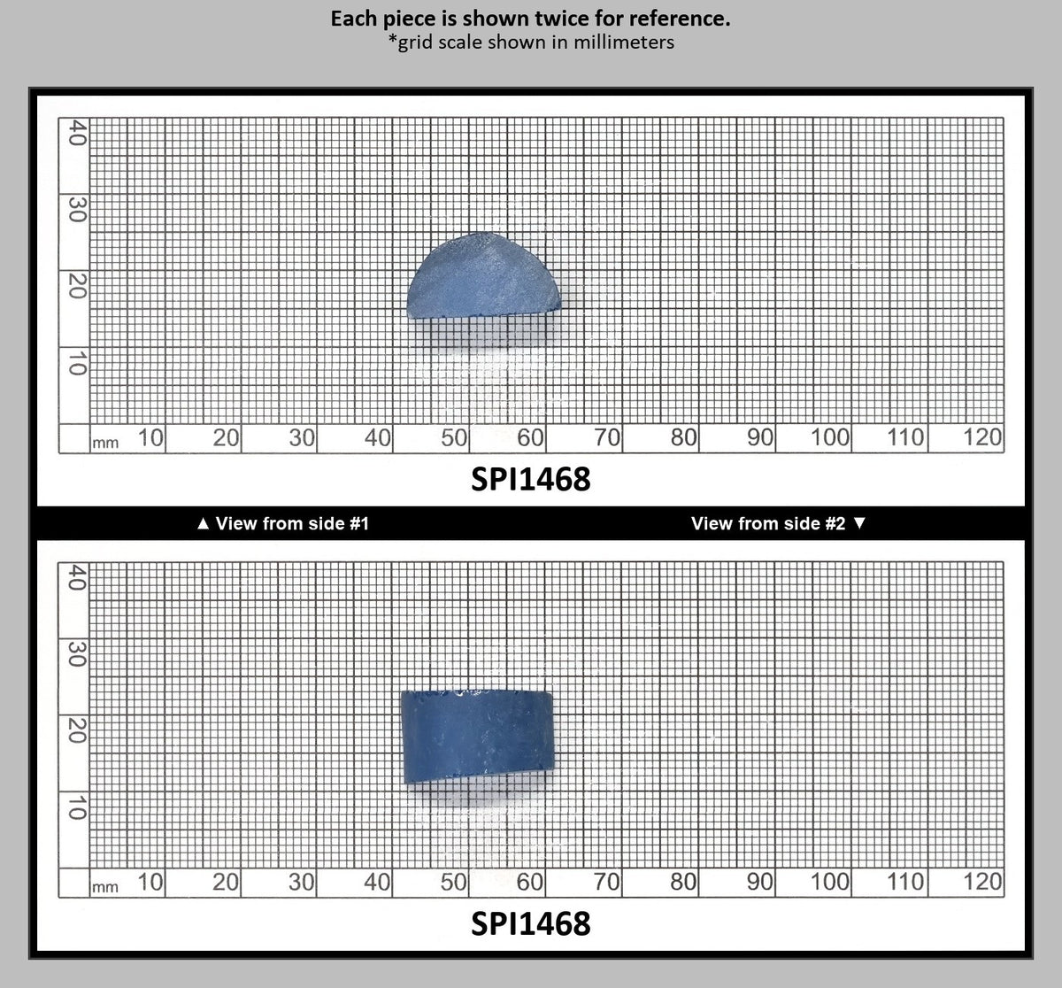 Dark Blue Aquamarine #118-Djeva Lab Created Spinel Faceting Rough for Gem Cutting - Various Sizes : SPI1468