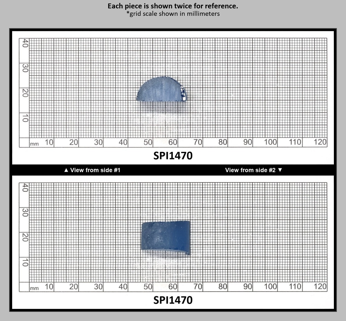 Dark Blue Aquamarine #118-Djeva Lab Created Spinel Faceting Rough for Gem Cutting - Various Sizes : SPI1470
