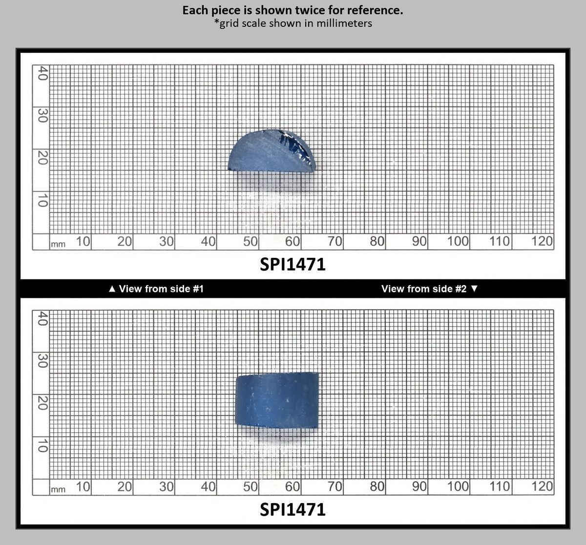 Dark Blue Aquamarine #118-Djeva Lab Created Spinel Faceting Rough for Gem Cutting - Various Sizes : SPI1471