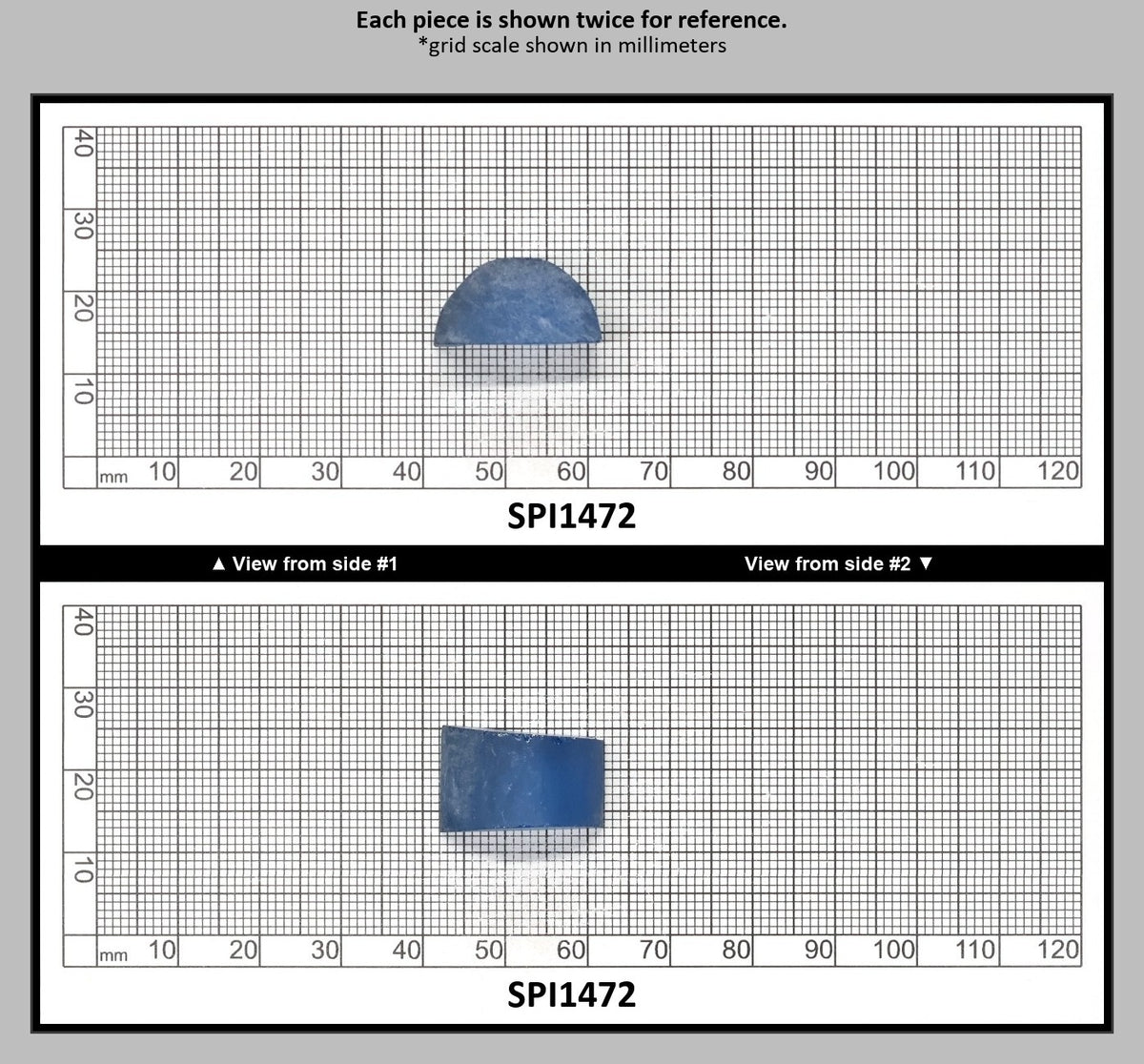 Dark Blue Aquamarine #118-Djeva Lab Created Spinel Faceting Rough for Gem Cutting - Various Sizes : SPI1472