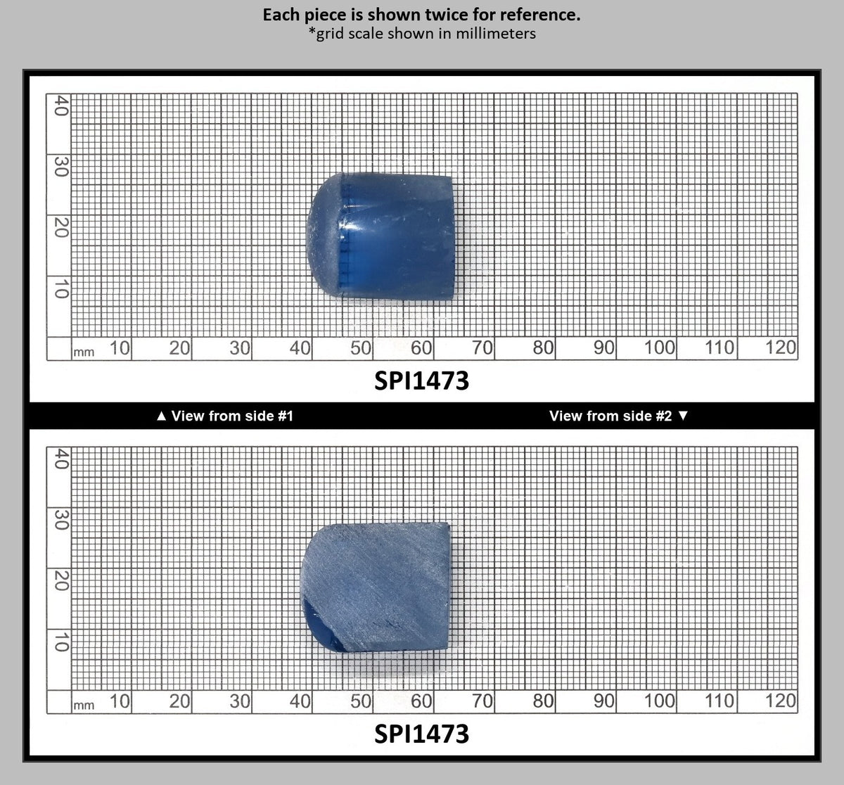 Dark Blue Aquamarine #118-Djeva Lab Created Spinel Faceting Rough for Gem Cutting - Various Sizes : SPI1473