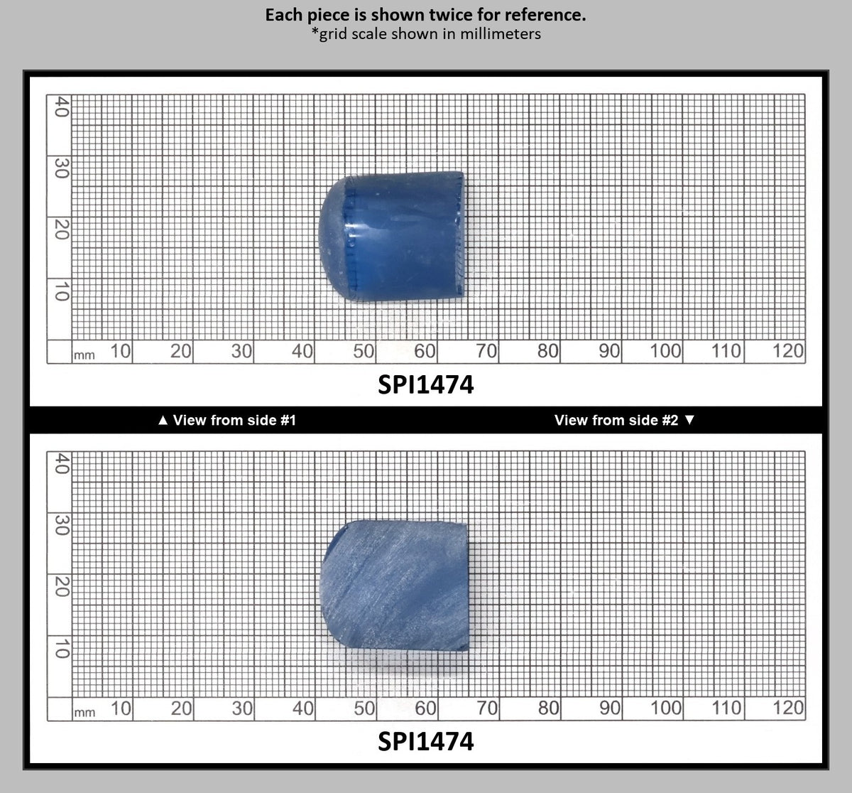 Dark Blue Aquamarine #118-Djeva Lab Created Spinel Faceting Rough for Gem Cutting - Various Sizes : SPI1474