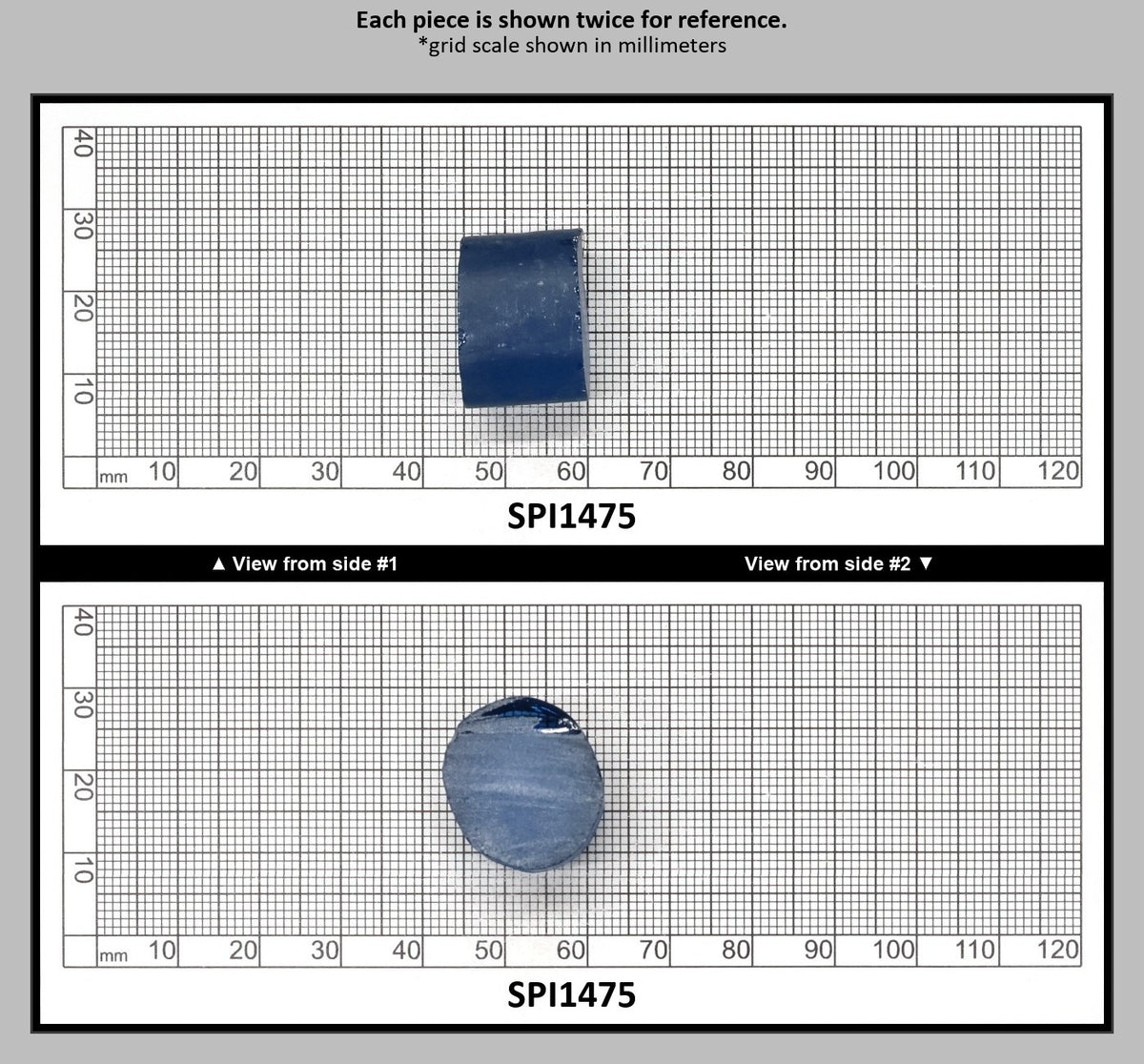 Dark Blue Aquamarine #118-Djeva Lab Created Spinel Faceting Rough for Gem Cutting - Various Sizes : SPI1475