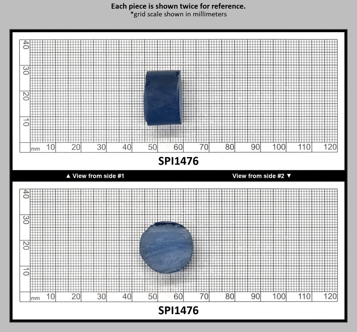 Dark Blue Aquamarine #118-Djeva Lab Created Spinel Faceting Rough for Gem Cutting - Various Sizes : SPI1476