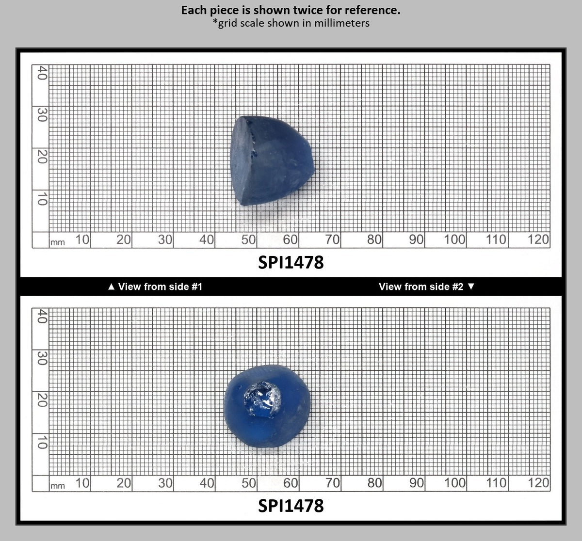 Dark Blue Aquamarine #118-Djeva Lab Created Spinel Faceting Rough for Gem Cutting - Various Sizes : SPI1478