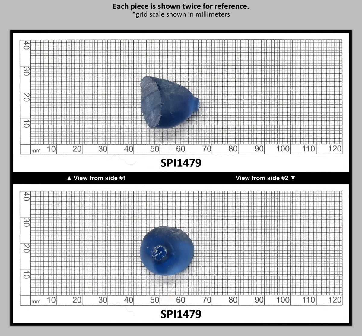 Dark Blue Aquamarine #118-Djeva Lab Created Spinel Faceting Rough for Gem Cutting - Various Sizes : SPI1479