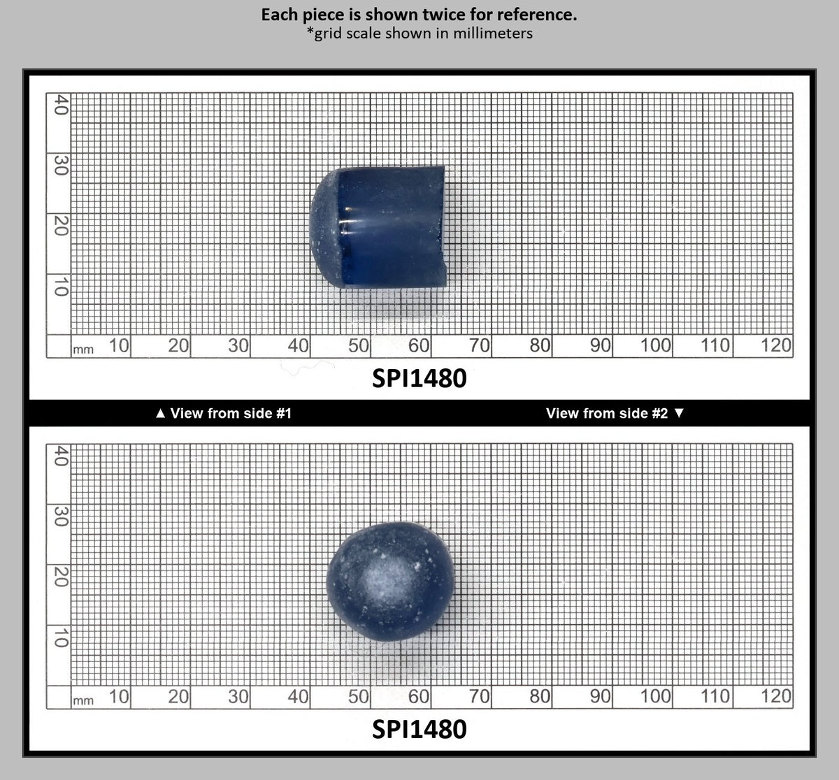 Dark Blue Aquamarine #118-Djeva Lab Created Spinel Faceting Rough for Gem Cutting - Various Sizes : SPI1480