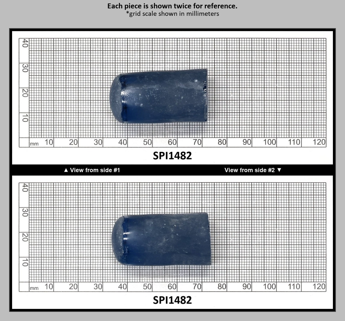 Dark Blue Aquamarine #118-Djeva Lab Created Spinel Faceting Rough for Gem Cutting - Various Sizes : SPI1482