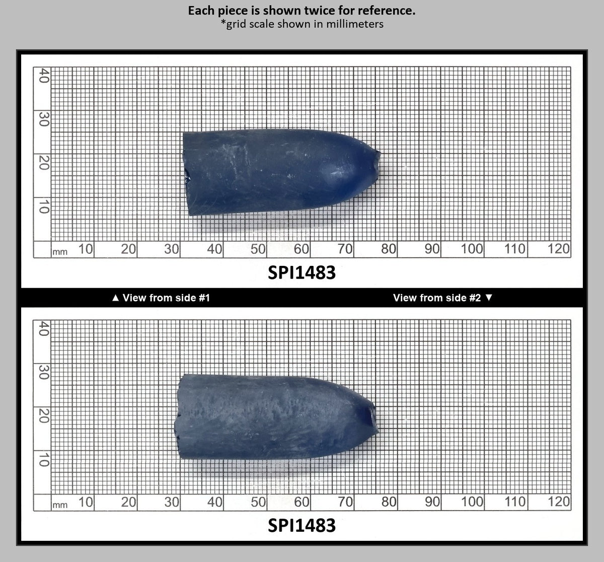 Dark Blue Aquamarine #118-Djeva Lab Created Spinel Faceting Rough for Gem Cutting - Various Sizes : SPI1483
