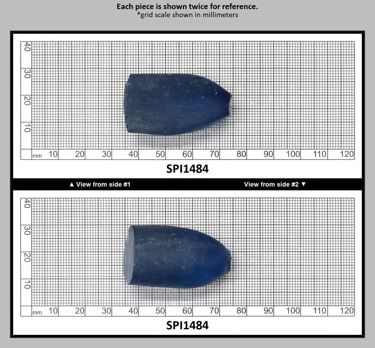 Dark Blue Aquamarine #118-Djeva Lab Created Spinel Faceting Rough for Gem Cutting - Various Sizes : SPI1484