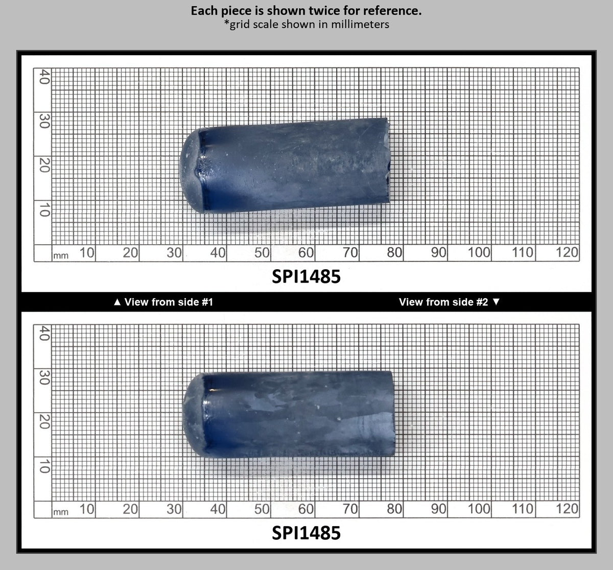 Dark Blue Aquamarine #118-Djeva Lab Created Spinel Faceting Rough for Gem Cutting - Various Sizes : SPI1485