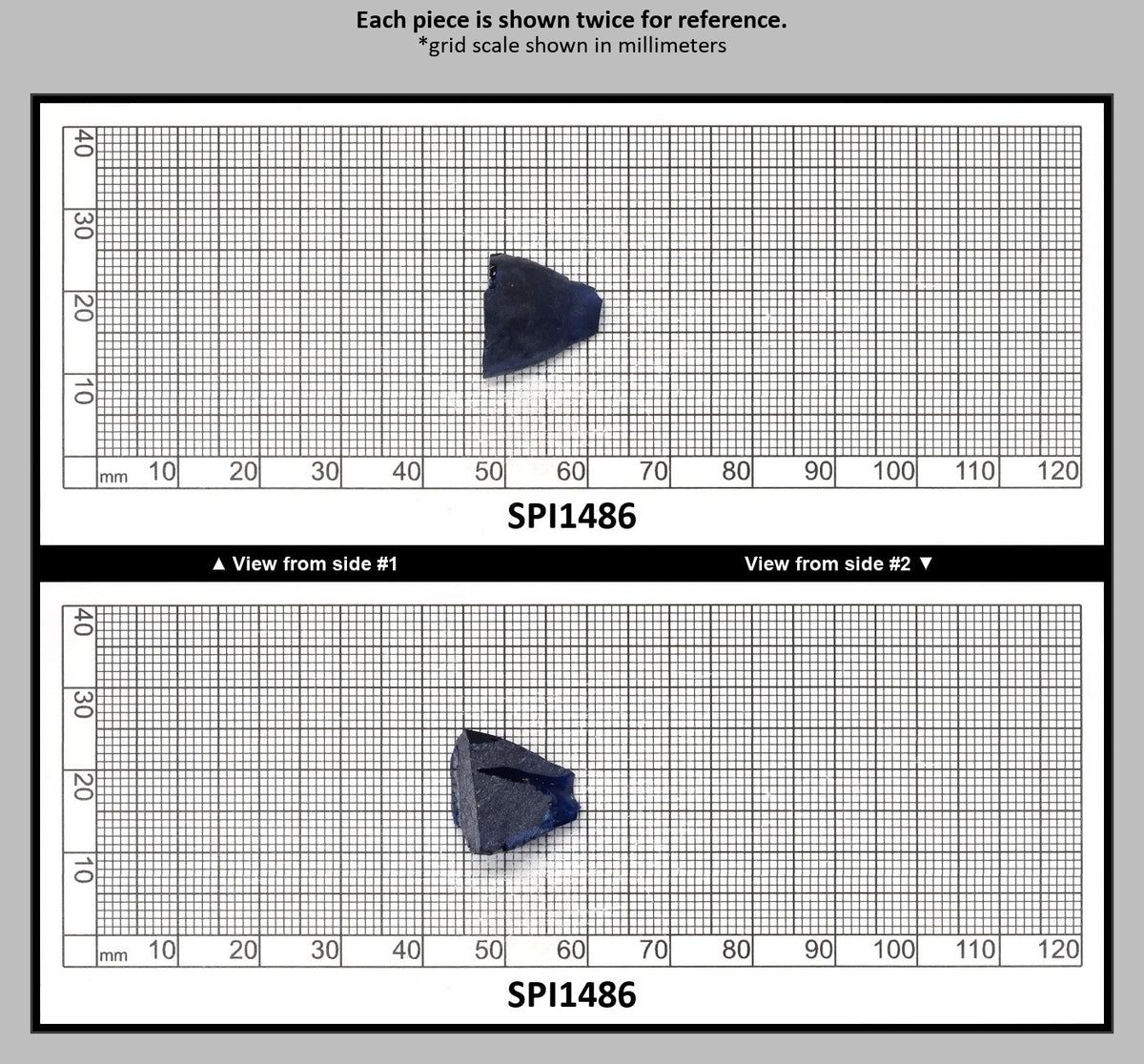 Burma Dark Blue #113 Lab Created Spinel Faceting Rough : SPI1486