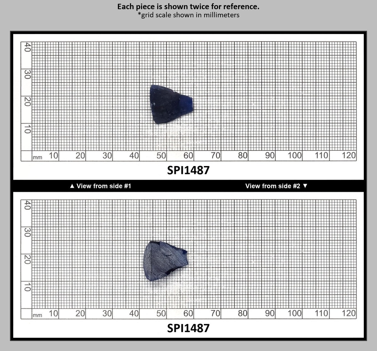Burma Dark Blue #113 Lab Created Spinel Faceting Rough : SPI1487