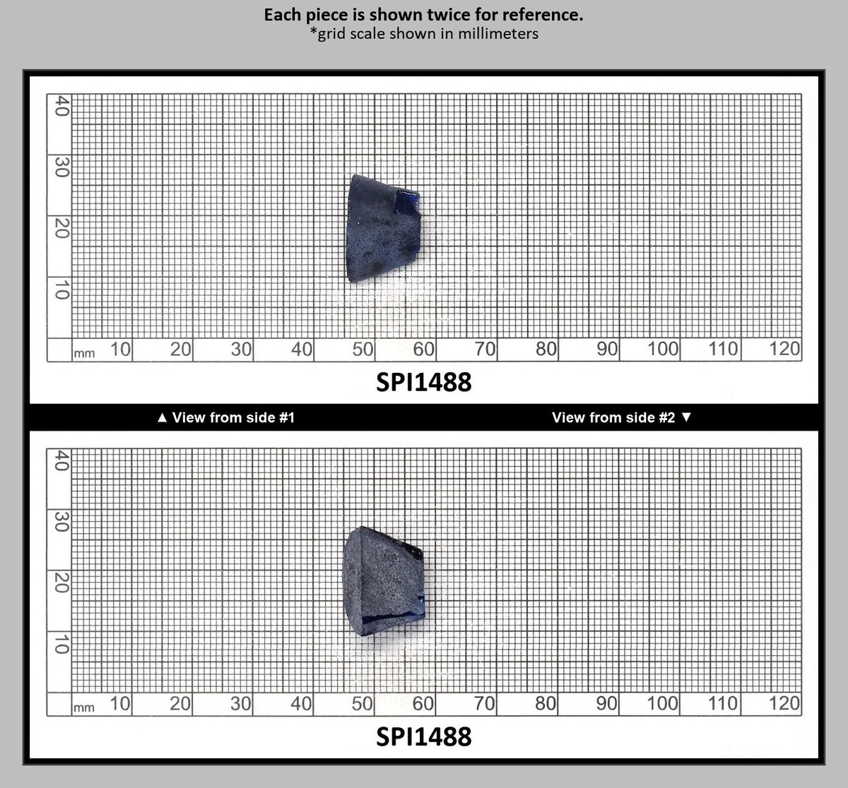 Burma Dark Blue #113 Lab Created Spinel Faceting Rough : SPI1488