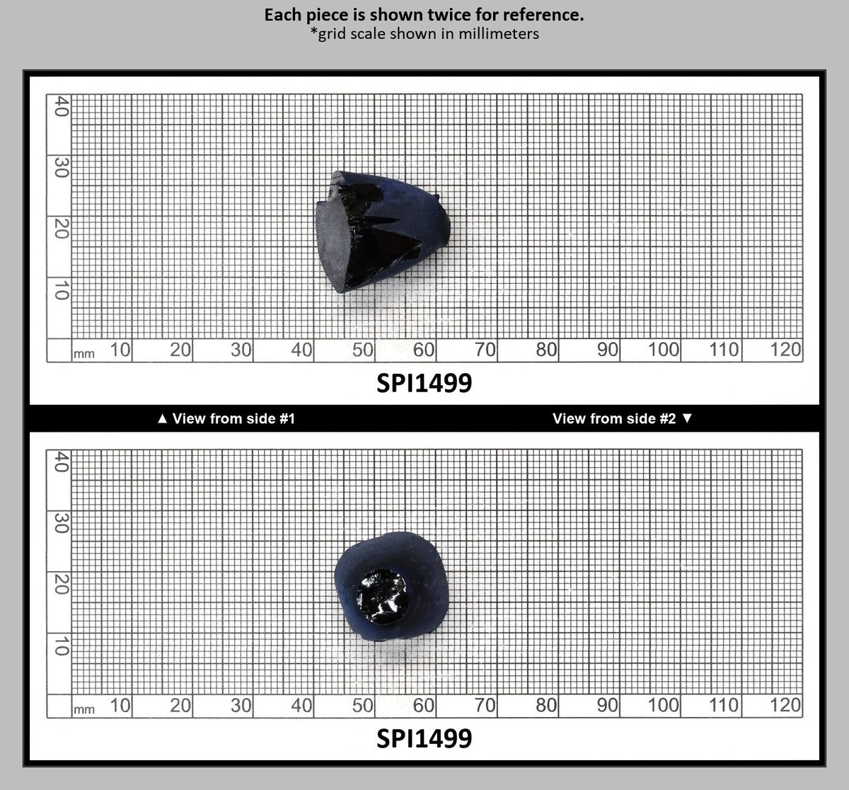Burma Dark Blue #113 Lab Created Spinel Faceting Rough : SPI1499