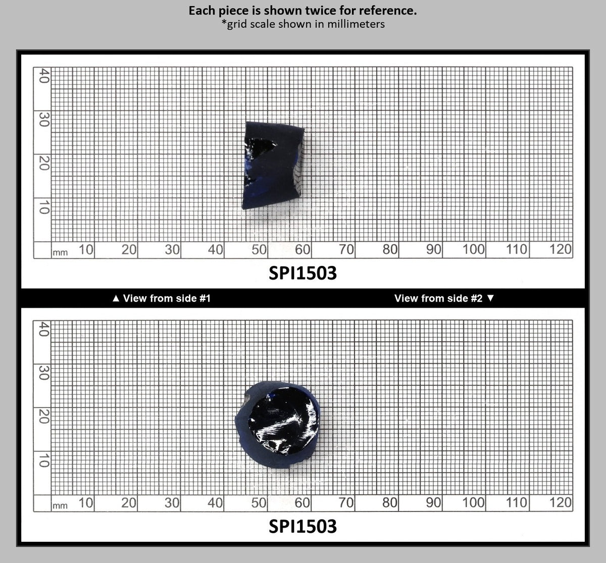 Burma Dark Blue #113 Lab Created Spinel Faceting Rough : SPI1503
