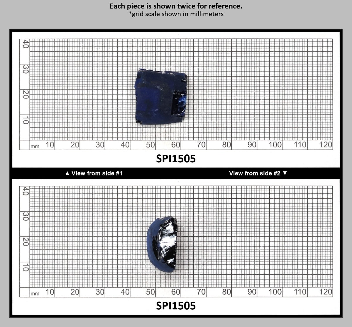 Burma Dark Blue #113 Lab Created Spinel Faceting Rough : SPI1505