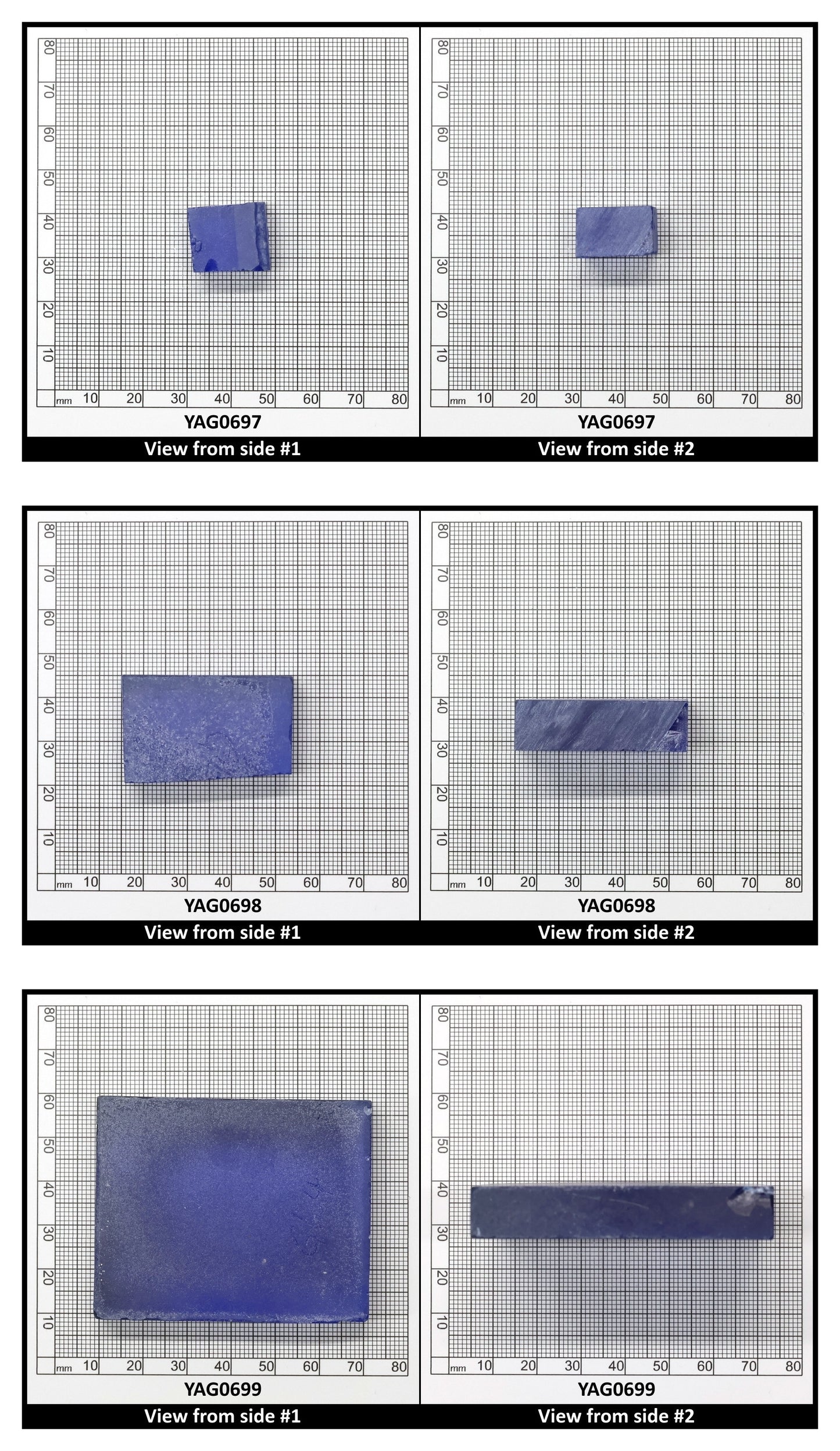 Cobalt Blue Polycrystalline (Ceramic) YAG - Faceting Rough