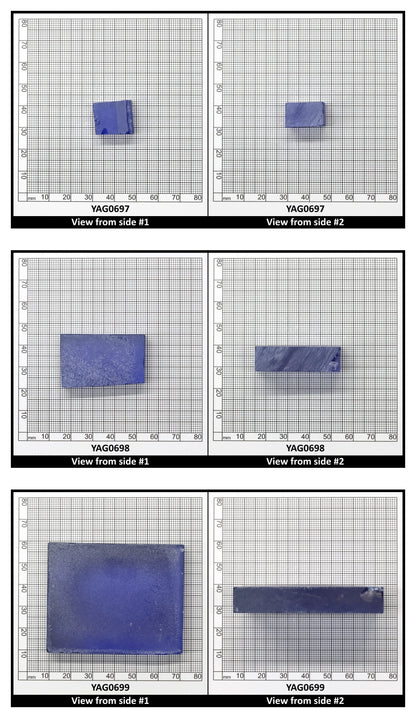 Cobalt Blue Polycrystalline (Ceramic) YAG - Faceting Rough