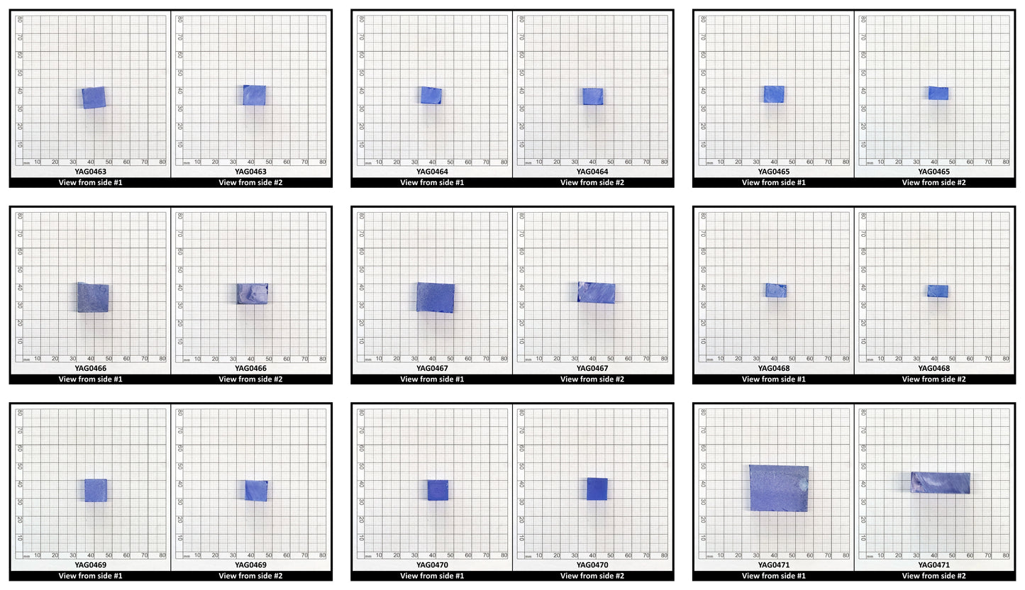 Cobalt Blue Polycrystalline (Ceramic) YAG - Faceting Rough