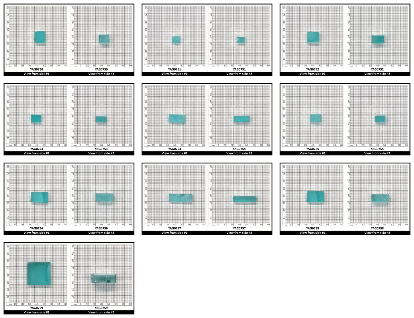 Paraiba YAG (Ceramic) Faceting Rough for Gem Cutting - Various Sizes
