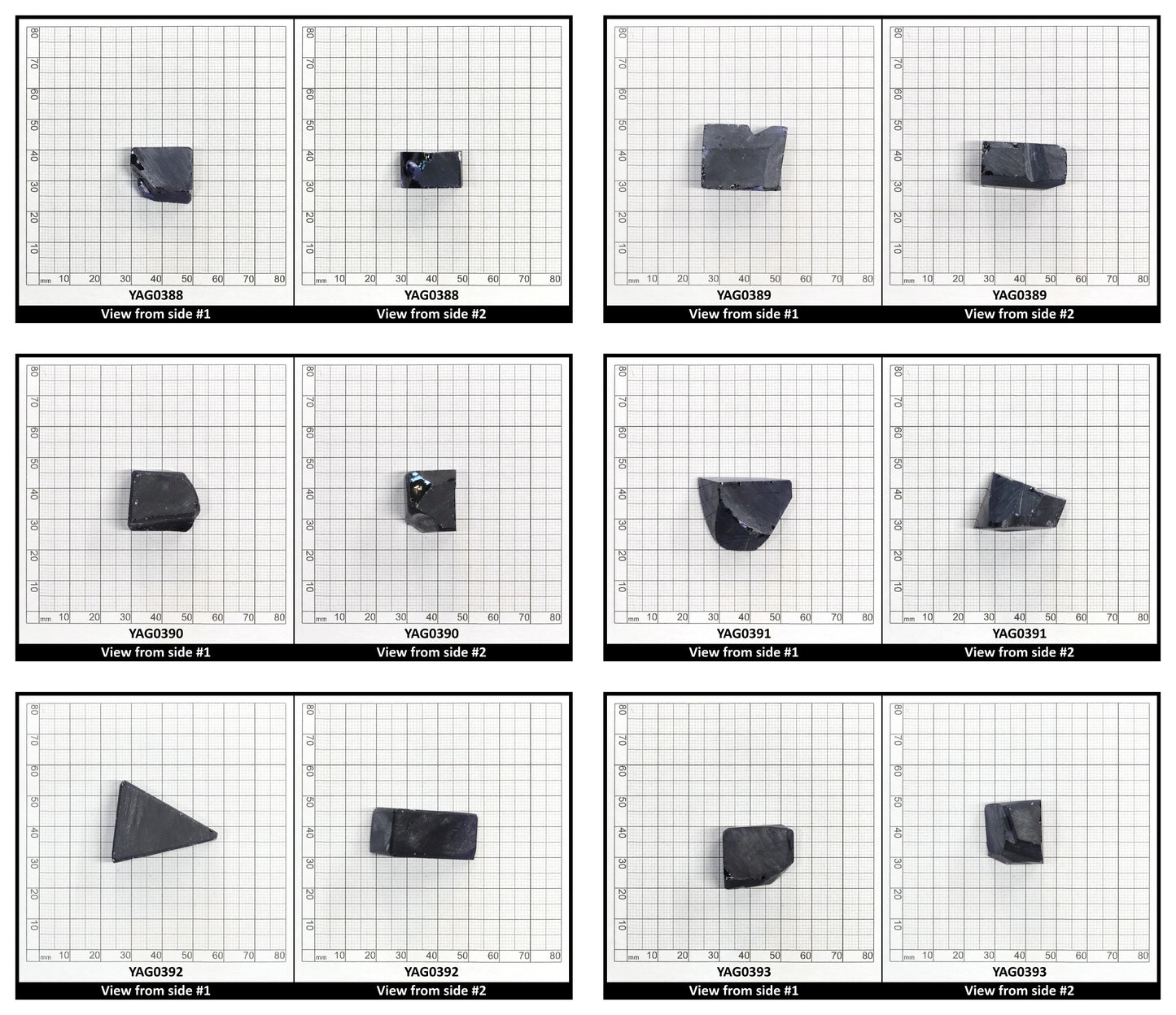 Blue YAG Faceting Rough for Gem Cutting - Various Sizes