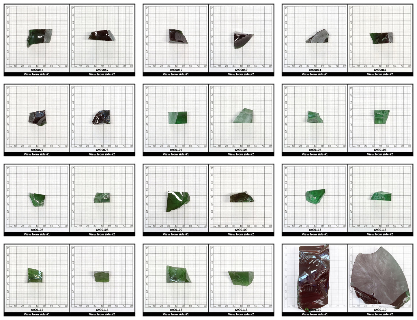 Christmas Garnet YAG Cr3+:YAG Faceting Rough for Gem Cutting - Various Sizes