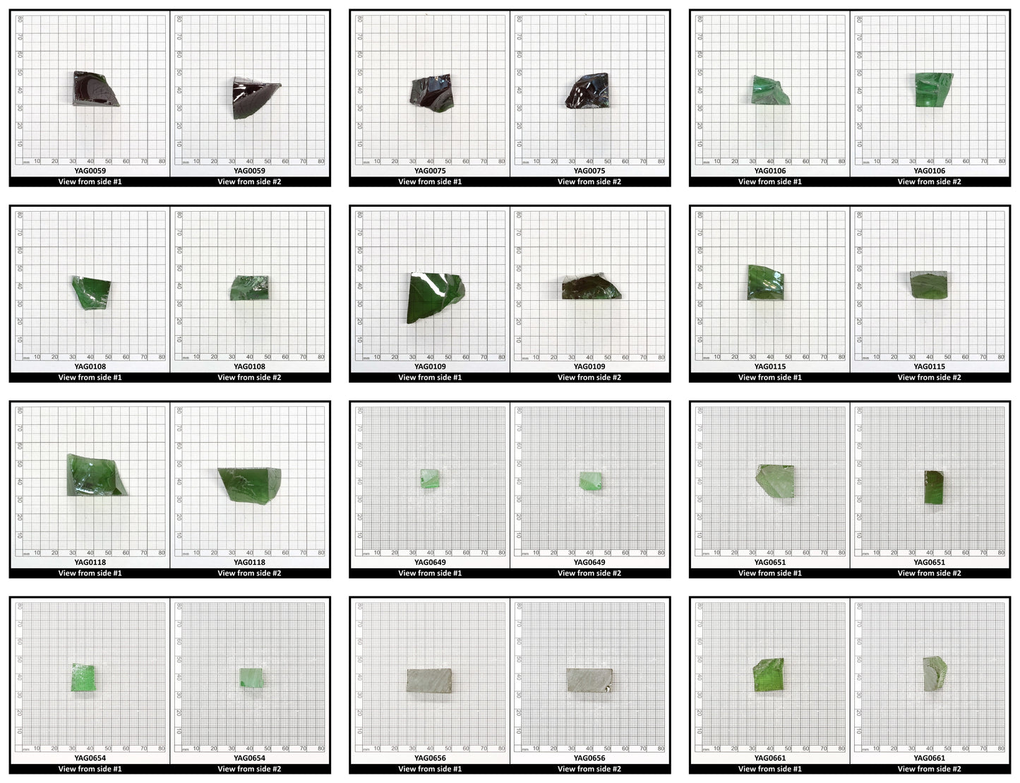 Christmas Garnet YAG Cr3+:YAG Faceting Rough for Gem Cutting - Various Sizes