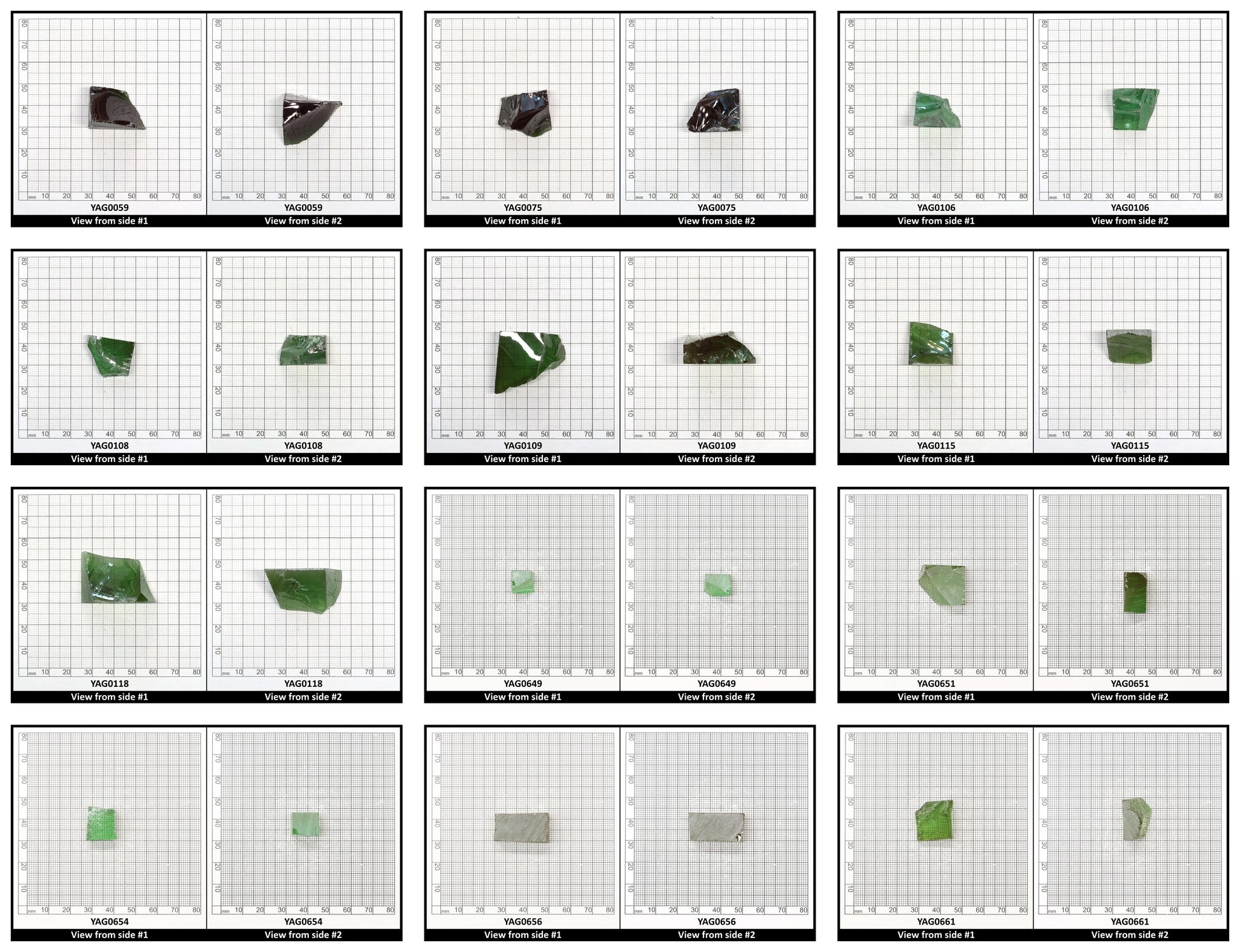 Christmas Garnet YAG Cr3+:YAG Faceting Rough for Gem Cutting - Various Sizes