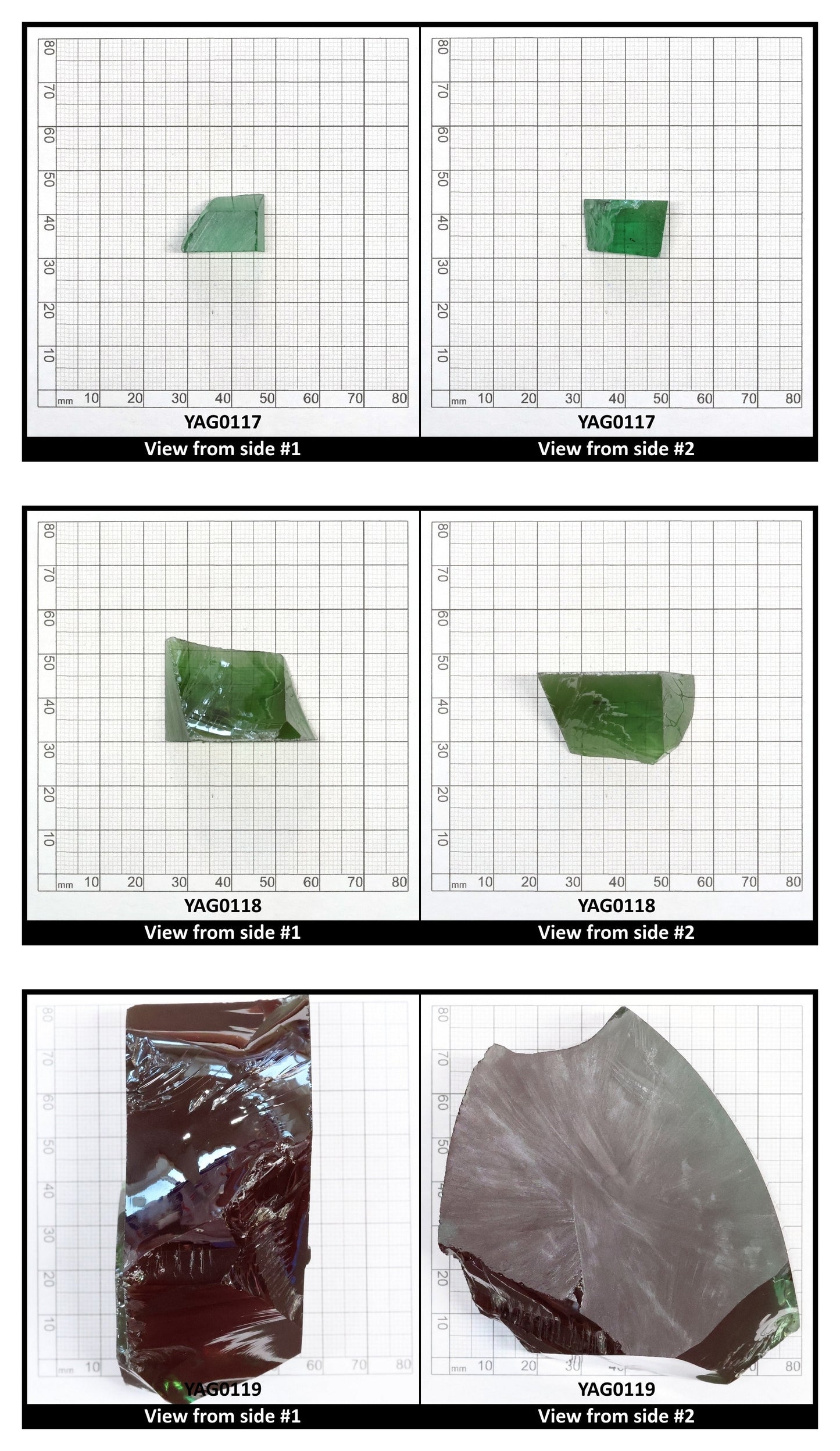 Christmas Garnet YAG Cr3+:YAG Faceting Rough for Gem Cutting - Various Sizes