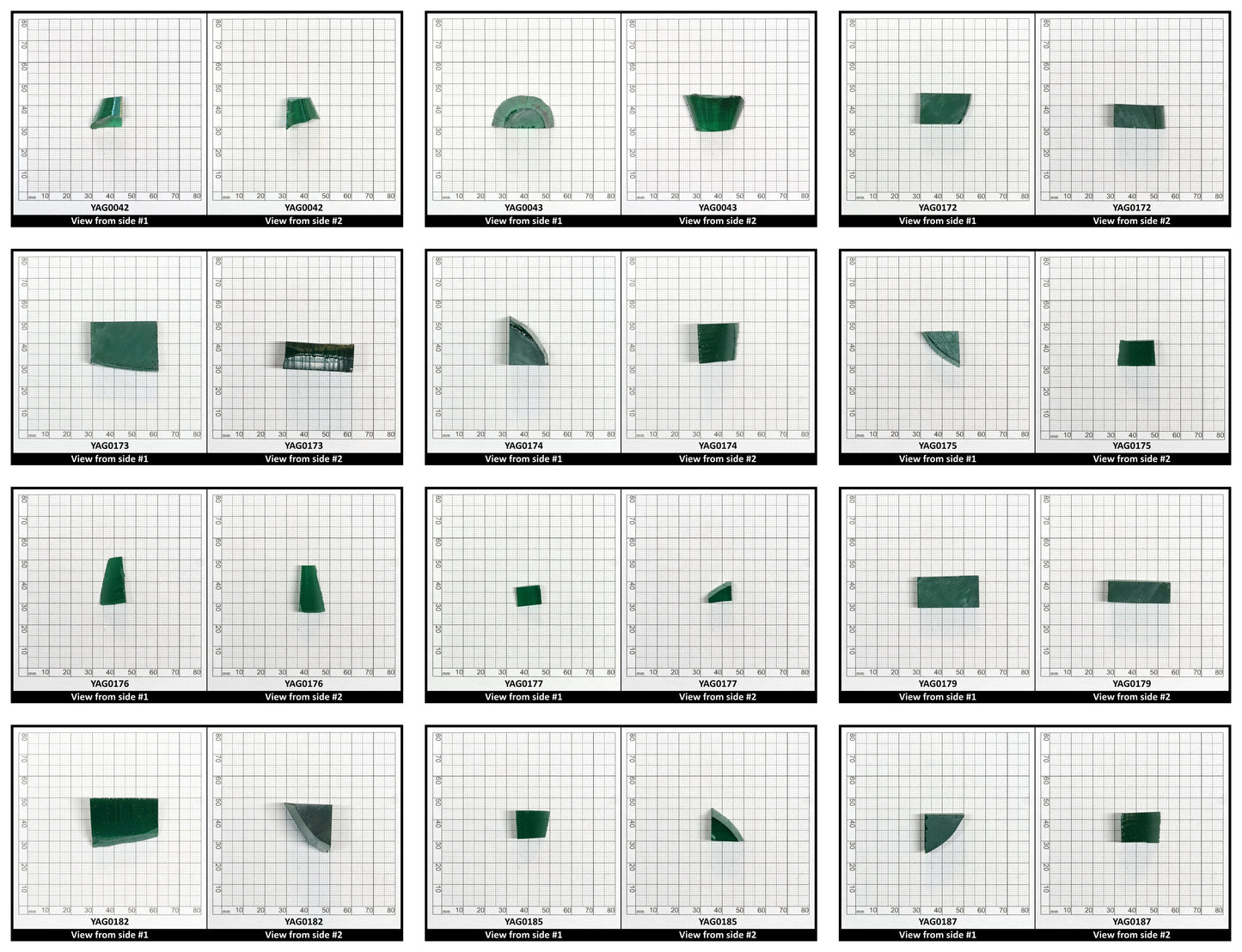 Green Garnet CTH:YAG Faceting Rough for Gem Cutting - Various Sizes